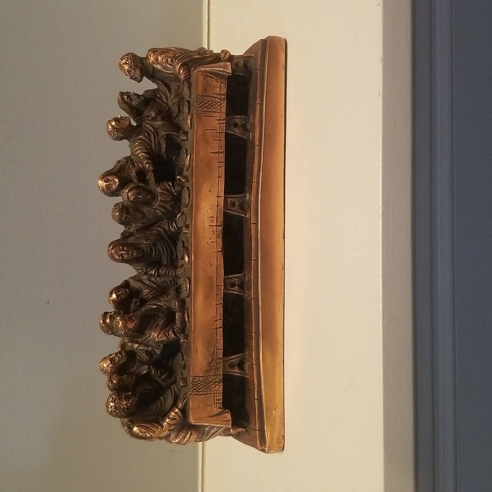 Last Supper Bronze/Copper Painted Decor